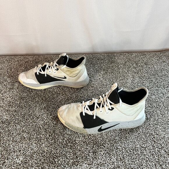 Nike Paul George PG3 A02607-101 White Black Mens Sneakers Basketball Size 11 - Picture 3 of 6
